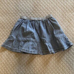 Carter's Denim 100% Cotton Chambray Skort with Sparkly Waistband Size 3T